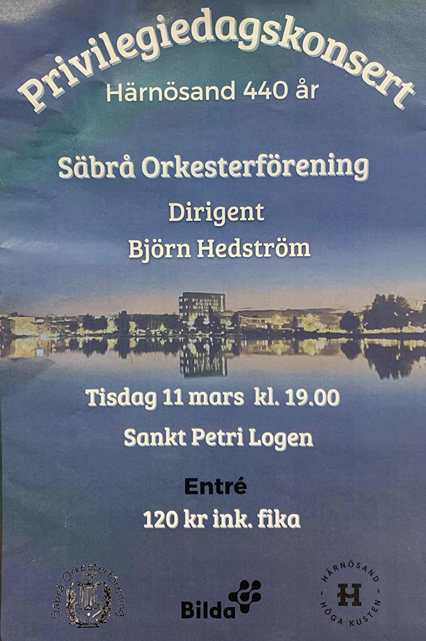 affisch för Säbrå Orkesterförening