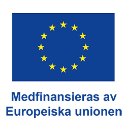 EU-flagga med texten finansieras av Europeiska socialfonden