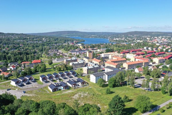 flygbild över ett bostadsområde